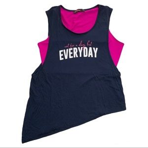 2/$20 LCW Sport Blue Pink Tank Top XL